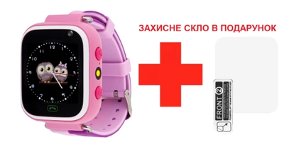 Детские телефон-часы с трекером AURA Q523 с камерой и фонариком pink