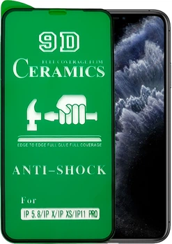 Защитная пленка Ceramics iPhone X / XS (керамическая 9D) (15674)