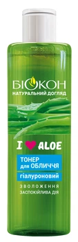 Тонер для обличчя Біокон гіалуроновий I love aloe 200 мл (4823110301128)