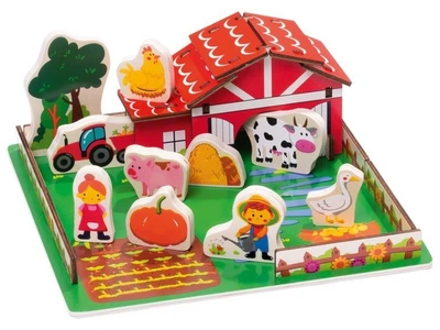 Пазл ферма PLAYTIVE® JUNIOR 3D из натурального дерева от 2 лет