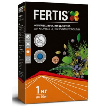 Удобрение осеннее для хвойных и декоративных растений NPK 5-15-25 Fertis / 1 кг