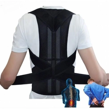 Универсальный корректор осанки Back Pain Need Help ортопедический корсет Черный