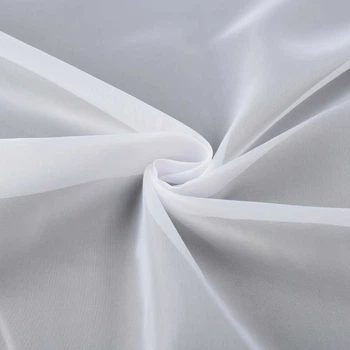Вуаль тюль шифон Sofia Home Decor белая с утяжелителем, ш.300 (36932.003)