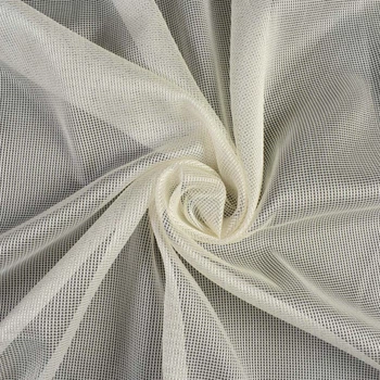 Микросетка тюль с нитью шелковой, шампань с утяжелителем, ш.300 (37618.001)