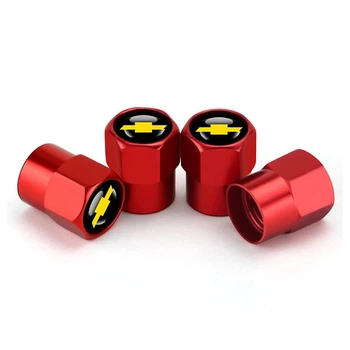 Ковпачки на ніпель для Chevrolet Alitek Short Red Шевроле (4 шт) (67362)
