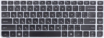 Клавіатура для ноутбука PowerPlant HP ProBook 4330S, 4435S Чорна, сірий фрейм (KB310748)