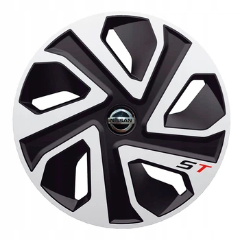 Автомобильные колпаки J-tec ST Silver&Black R13 с логотипом Nissan (4 шт.)