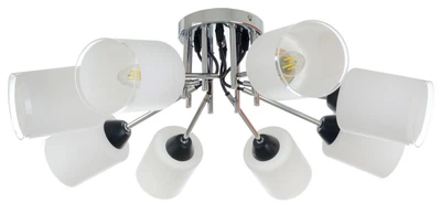 Люстра Brille LK-724S/8 E27 BK/CH (24-586)