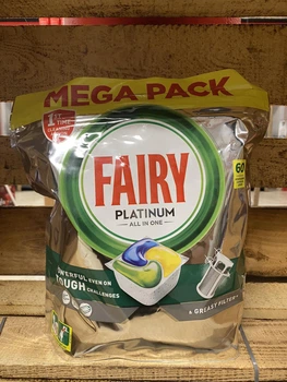Капсули для посудомийної машини Fairy Platinum All-in-One, 60 шт
