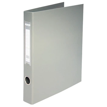 Папка А4 BuroMax на 2 кольца 4 см двусторонняя серая BM.3101-09