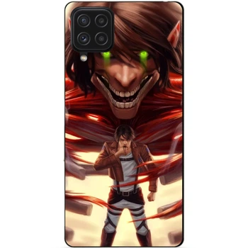 Силиконовый бампер чехол Candy для Samsung A22 с аниме Attack on Titan