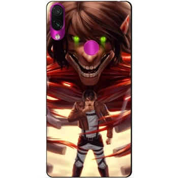 Силиконовый бампер чехол Candy для Xiaomi Redmi Note 7 с аниме Attack on Titan