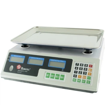Весы торговые Domotec MS-228 50кг два дисплея авто установка нуля
