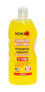 Автошампунь концентрат с воском карнаубы Nowax Carnauba Wash&Wax, 1л (NX01100)