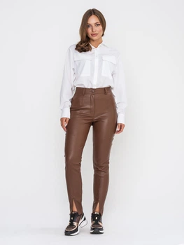 Кожаные брюки "Теренс" (коричневый) 48-50(L-XL)