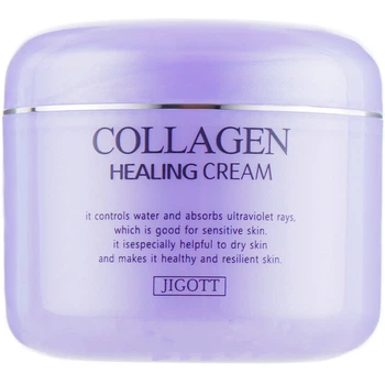 Питательный крем для лица с коллагеном Jigott Collagen Healing Cream 100 мл (8809210036524)