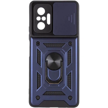 Ударопрочный чехол Camshield Serge Ring для Xiaomi Redmi Note 10 Pro / 10 Pro Max Синий Без бренда