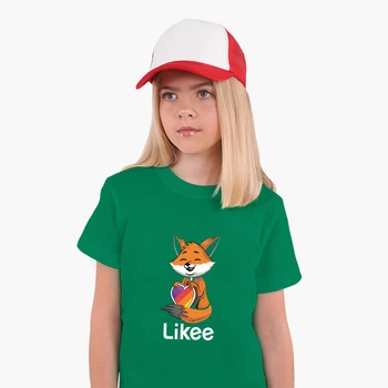 Дитяча футболка для дівчаток Лайк Лиса (Likee Fox) (25186-1033-74) 122-128 см Бавовна Темно-зелений