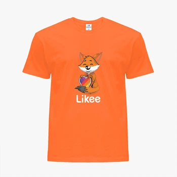 Дитяча футболка для дівчаток Лайк Лиса (Likee Fox) (25186-1033-50) 104-110 см Бавовна Помаранчевий