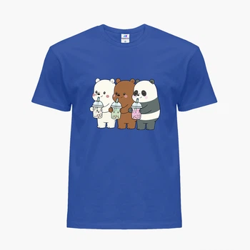Дитяча футболка для дівчаток Вся правда про ведмедів (We Bare Bears) (25186-2896-61) 104-110 см Бавовна Синій