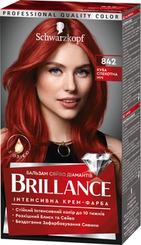 Фарба для волосся Brillance Базова лінійка 842 Куба Спекотна ніч 142.5 мл (4015000509855)