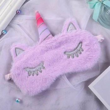 Маска для сну Silenta Plush Єдиноріг-4 Бузковий (170220)