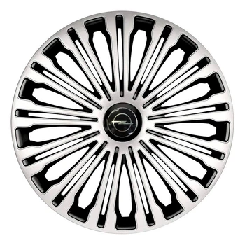 Автомобильные колпаки 4 Racing Volante Silver&Black R16 с логотипом Opel (4 шт.)