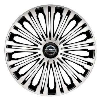 Автомобильные колпаки 4 Racing Volante Silver&Black R16 с логотипом Nissan (4 шт.)
