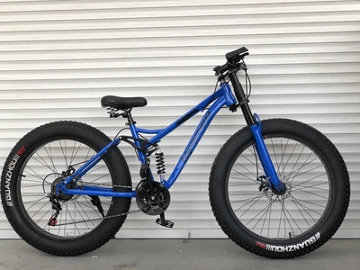 Двухподвесный горный велосипед фэтбайк fatbike TopRider 620 26 дюймов Синий