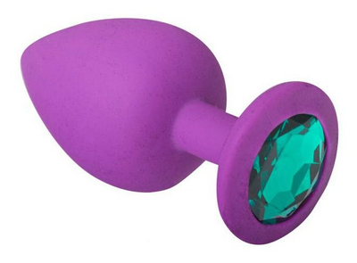 Силиконовая анальная пробка Slash Silicone, M цвет фиолетовый/темно-зеленый (20638810000000000)