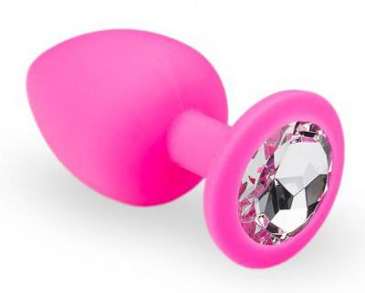 Силиконовая анальная пробка Slash Silicone, L цвет розовый/прозрачный (20639786000000000)
