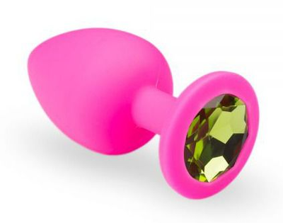Силиконовая анальная пробка Slash Silicone, L цвет розовый/светло-зеленый (20639811000000000)