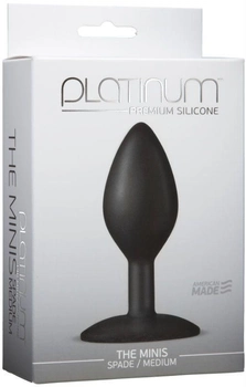 Анальная пробка Platinum Premium Silicone The Minis Spade Medium цвет черный (15907005000000000)
