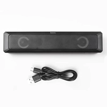Портативна бездротова Bluetooth акустична система HOCO Sound Blaster glaring speaker RGB DS31 Black (DS31)