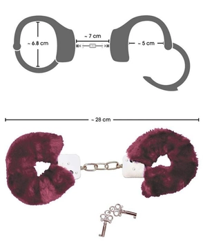 Металлические наручники с мехом Bad Kitty Handschellen цвет фиолетовый (14239017000000000)