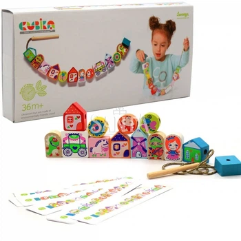 Деревянная игрушка Шнуровка Сказочная Cubika 14309