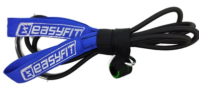 Гумова петля-еспандер EasyFit D10 16-60 кг синій (гума тренувальна для фітнесу, гумка для підтягувань, лижника, плавця, боксера) EFRLE1660BL