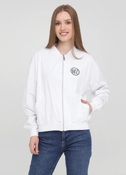 Бомбер Only Women (94-ZHUsck-03-02-white/CHblack-up-front-SM)