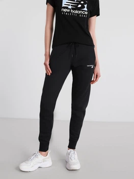Спортивные штаны на флисе женские New Balance Classic CF WP03805BK XL Черные (194389408387)