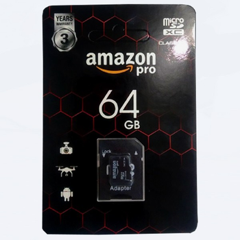 Высокоскоростная карта памяти micro SD AMAZON 64GB class 10
