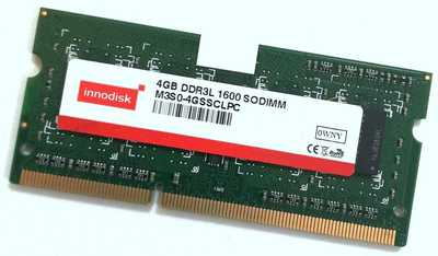 Оперативная память для ноутбука Innodisk SODIMM DDR3L 4Gb 1600MHz 12800S CL11 (M3S0-4GSSCLPC) Б/У
