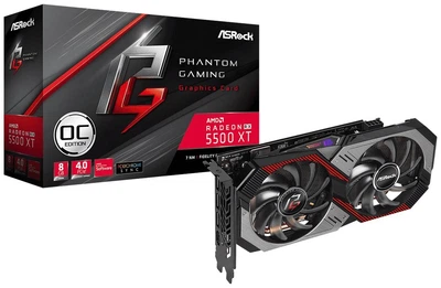 Видеокарта AsRock AMD Radeon RX 5500 XT Phantom Gaming D OC (RX5500XT PGD 8GO)