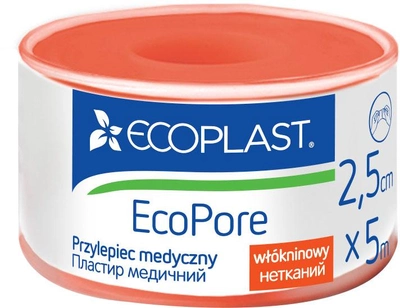 Пластир медичний Nordeplast нетканий 2.5 см x 5 м "ЕкоПор" (пластик) (4751028532535)