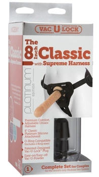 Страпон Vac-U-Lock Platinum Edition The Classic 8 inch with Supreme Harness колір тілесний (14700026000000000)