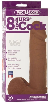 Ультра реалистичная насадка-фаллоимитатор Vac-U-Lock цвет коричневый (03987014000000000)