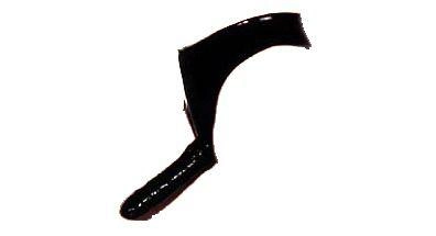 Классический черный латексный страпон размер M (00418000008000000)