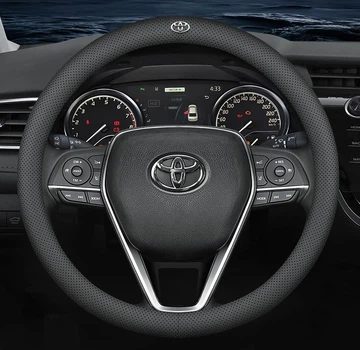Чохол на кермо обплетення для автомобіля Toyota натуральна шкіра DLCar Lux