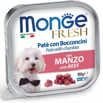 MONGE DOG FRESH паштет c говядиной 100 г (70013079)