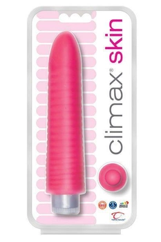 Вібратор з кібершкіри Climax Skin 7 inch Neon Pink, 17.5 см колір рожевий (12368016000000000)