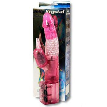 Багатошвидкісний рожевий вібратор з перлинами і стимулятором клітора Tarson Pink Squirmy (00222000000000000)